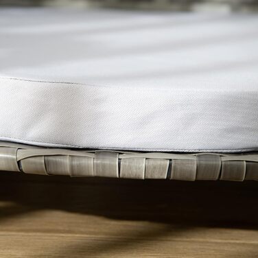 Лежак PawHut для собак і котів з подушкою, ротанг, сірий, 75x75x20 см