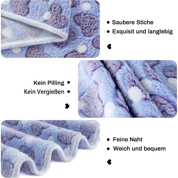 М'яка ковдра для собак та котів Demigeat, 3 шт. - тепла, миюча, для літа та весни, велика, кольорова