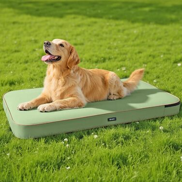 Надувне ліжко для собак Lekereise Outdoor, 126x66x12 см, водонепроникне, для середніх та маленьких собак, знімний чохол, для відпочинку в подорожах та на вулиці (зелене, XL)