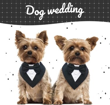 Нашийник для собак Kuoser, святковий аксесуар, бандана для великих собак, чорний колір, розмір L