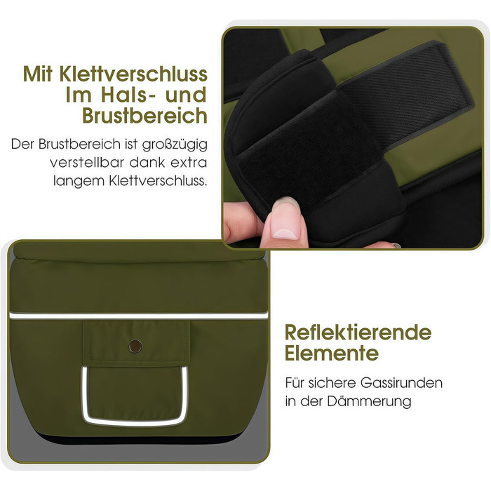 Зимовий теплий водонепроникний одяг для собак, куртка для активного відпочинку, розмір M (обхват грудей 53 см), колір зелений