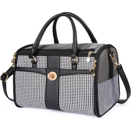 Сумка-переноска для собак NewEle Fashion, чорна, для маленьких собак до 4.5 кг, з великими кишенями, підходить для подорожей (авіакомпанії)