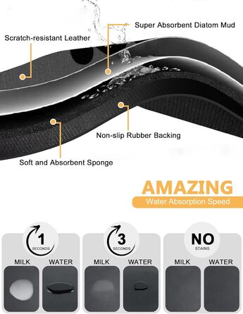 Підкладка під годівницю для собак та котів, 30 x 50 см, сіра, нековзна