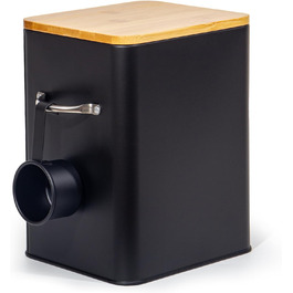 Контейнер для порошку GREELUE 6.5L з дозатором, коробка для порошку, корму, печива, кави (чорний)