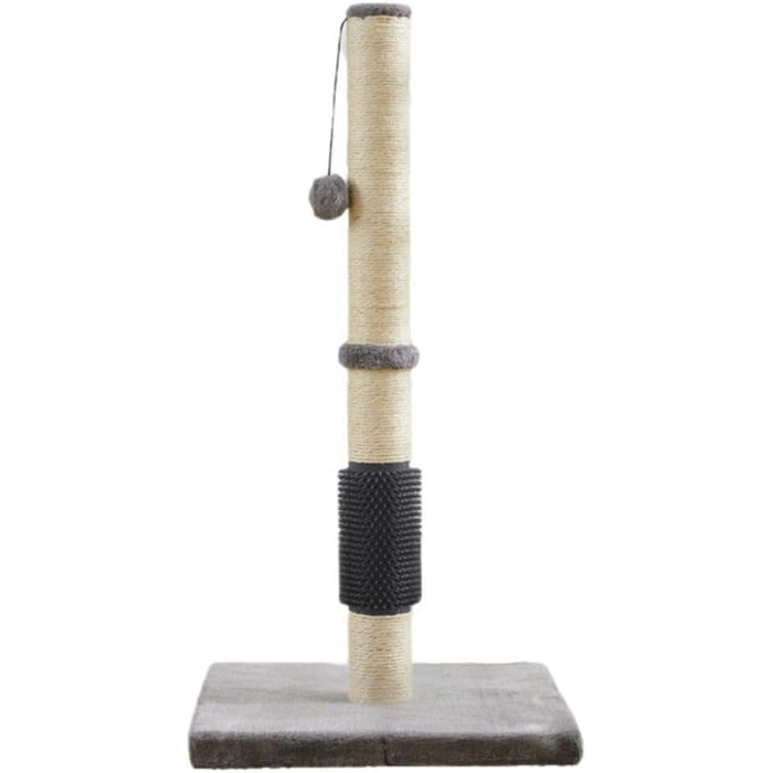 Кігтеточка LOS ANDES 80 см з інтегрованою щіткою для грумінгу, міцна кігтеточна колона з іграшкою-кулькою для котів, 80 см