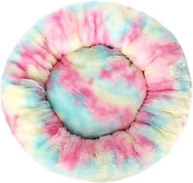 Кругле ліжко для собак та котів Chickwin, тепле м'яке ліжко-пончик, зручна база, не слизьке, для маленьких, середніх та великих собак (різні кольори, 110см)