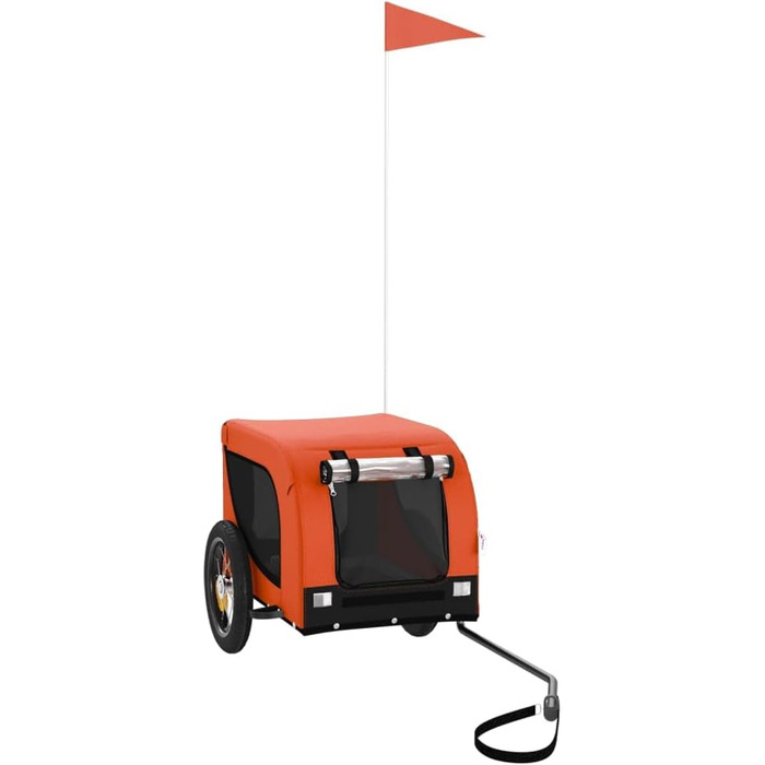 Festnight Причіп для велосипеда, переноска для собак, оранжевий. Вантажний причіп для велосипеда, переноска для собак, вантажопідйомність 30 кг, 124 x 53 x 53 см