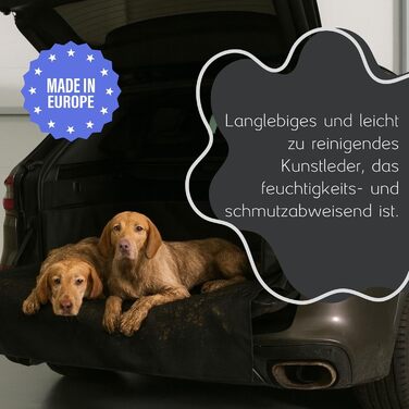 Килимок у багажник для собак Golden Dog, захист для автомобільного сидіння, чорний, 110 x 90 см, штучна шкіра