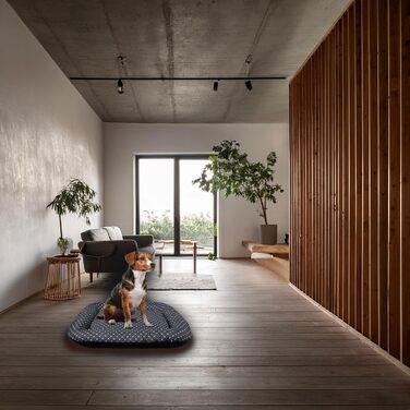 Водонепроникне лежанка для собак - лежанка-матрац з Codura | Для маленьких собак | Сірий колір, розмір XL (105 x 85 см), з принтом лапок