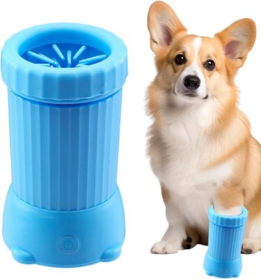 Автоматичний мийка лап для собак: USB-зарядка, для середніх собак, блакитна