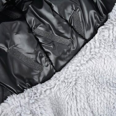 PAIDEFUL Зимовий теплий пуховик для собак - куртка з капюшоном, водонепроникна, для чихуахуа та інших маленьких порід, чорний, S (довжина спини 20 см, обхват грудей 32 см)