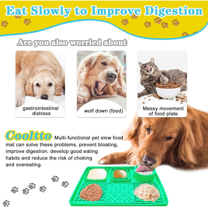 Шлека для собак Cooltto з лотком та шпателем: силіконова підстилка з присосками для миття, грумінгу та догляду за кігтями. Модель C & A