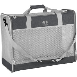 Сумка-переноска для собак та котів Equicani® 55x40x23 см, сіра | Легка, складна, з сіткою та зручним ременем