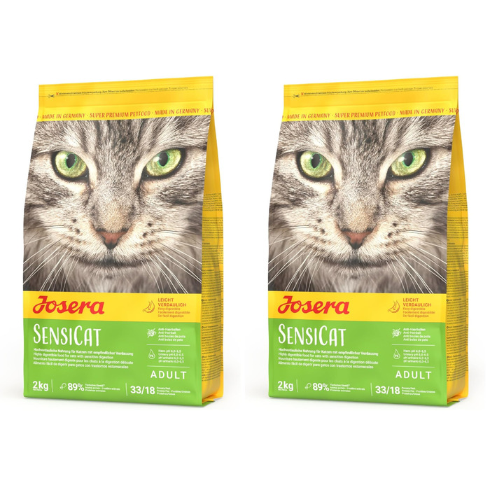 Сухий корм для котів Josera SensiCat для чутливого травлення, без смакових добавок, 10 кг (2 упаковки по 5 кг)