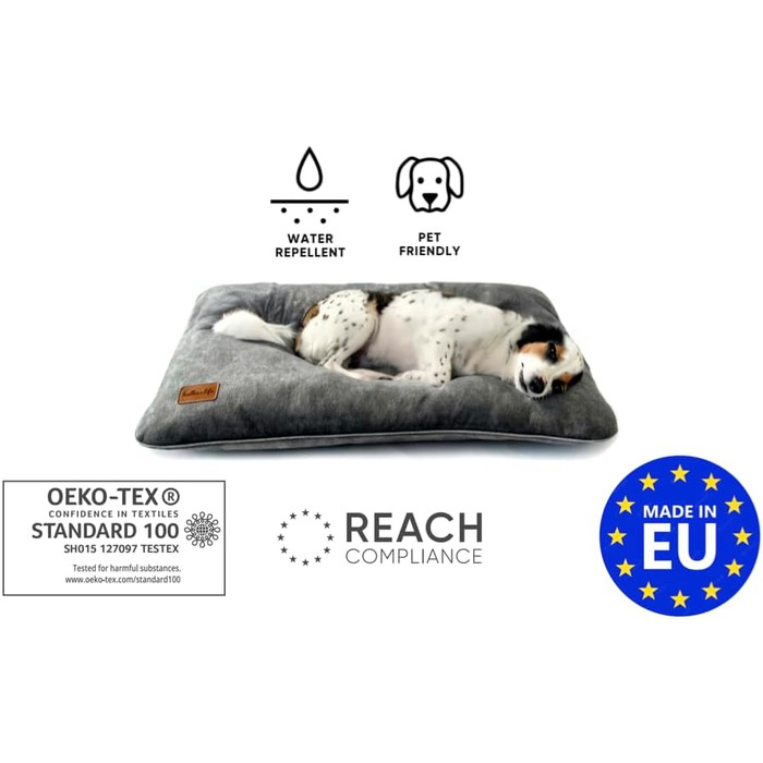 Подушка для собак, м'яка, з велюру, 70x100 см, зелена, для середніх собак