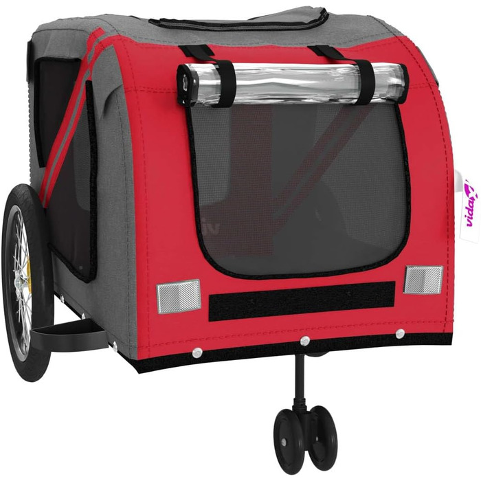 Фарм-причіп для велосипеда ZEYUAN: червоний та сірий, оксфордська тканина та метал