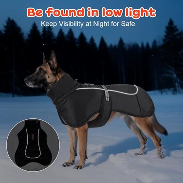 Водонепроникний зимовий одяг для собак - теплий зимовий халат для собак з D-рингом (зелений, чорний, XL)