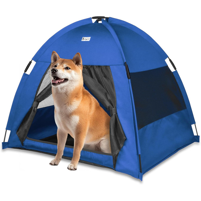 Зручне лежанка-будинок для собак та котів Babyezz, блакитна, L