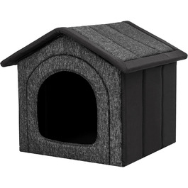 Будка для собак, вольєр, зона відпочинку: графітові екологічні канати + чорний Оксфорд, R6: 72 x 76 см