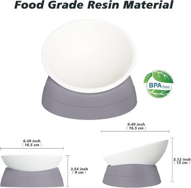 Ravitat миска для котів, піднята, регульована, нековзка, тиха, захист хребта, товстий пластик