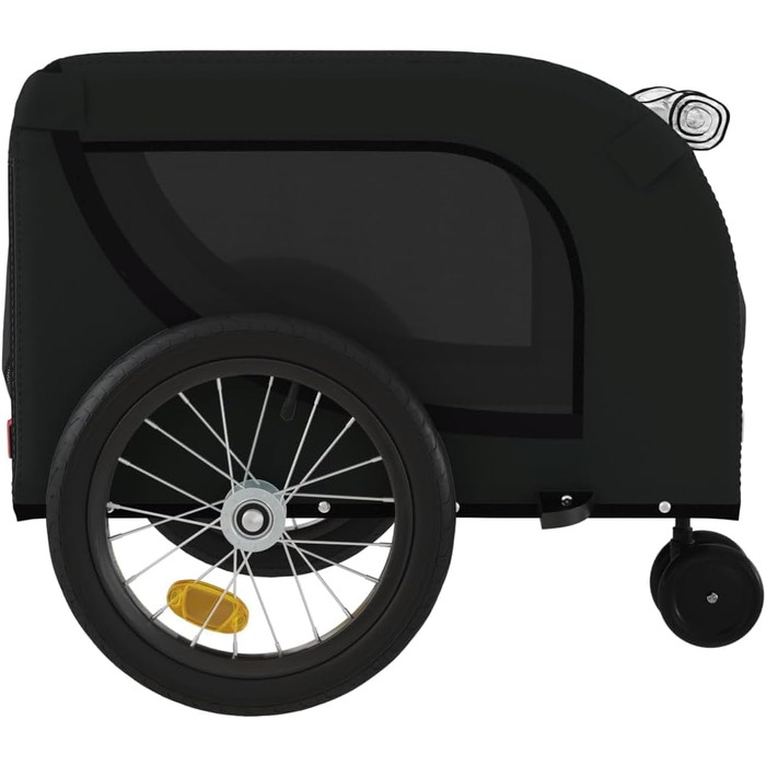 Фургон для собак Fasba: велосипедний причіп для тварин з відбивачами та прапорцем, чорний, 125 x 63 x 66 см