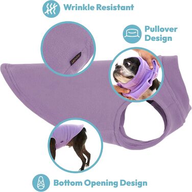 Тепла жилетка для собак Gooby, чорний колір, розмір XL, флісова жилетка-пуловер