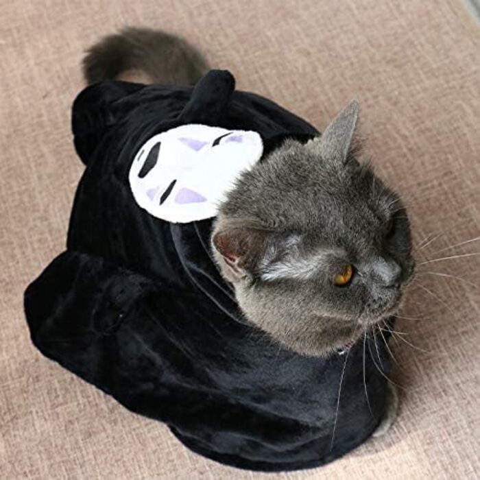 Костюм для собак та котів ChoChoCho Spirited Away No-Face, плюшевий халат, косплей, для Хелловіну, регульований, M/L