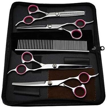 Набір для грумінгу собак та котів: професійні ножиці, тример, щітка, для догляду за шерстю