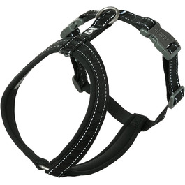 Hurtta Casual Y-шлея ECO для собак, комфортна, екологічна, розмір 45-55 см, чорна (Raven)