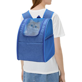 Рюкзак-переноска для котів та собак PETCUTE, зелений (темно-синій), з вийманою підстилкою для прогулянок на природі