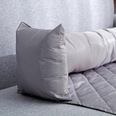 Захисний чохол для собачого дивана, водовідштовхувальний, для середніх та великих собак та котів, заспокійлива підстилка з піднятим бортиком, легко чиститься (75 x 120 см, світло-сірий)