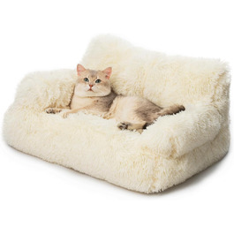 М'яке ліжко-диванчик для котів MEWOOFUN 76x45 см - велике, плюшеве, знімне та миється, для котів та маленьких собак