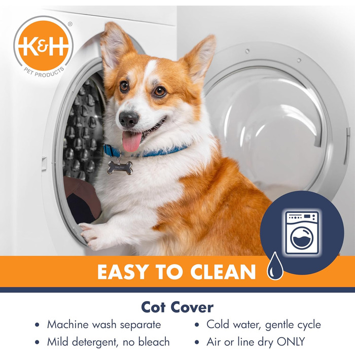 Охолоджуване собаче ліжко K&H Pet Products з піднятим бортиком для вулиці, з дихаючою сіткою, неслизькими гумовими ніжками, портативне (Шоколад/Чорна сітка, L 142 x B 97 x H 23 см)