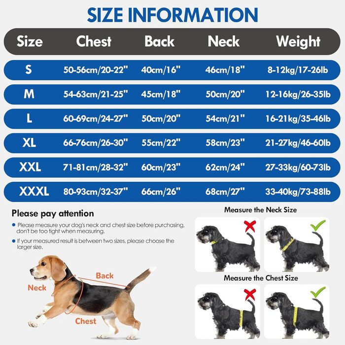 Зимовий одяг для собак, непромоканий та вітронепроникний, теплий з високим коміром, інтегрованим дзвоником, світловідбиваючими елементами та блискавкою – ідеальний для холодної погоди та снігу (Blue, XXL)