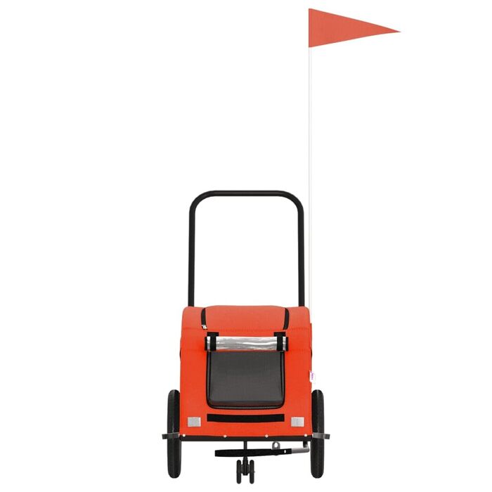 Візок для собак, велосипедний причіп для собак, середніх собак, цуценят та котів, оранжевий та сірий, Oxford-Gewebe, метал