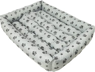 Водонепроникне ліжко для собак - ліжка для маленьких та великих собак - ліжко для собак з неслизьким дном - собачий кошик, собачий лежак (120x90x20, сіре льоноподібне, 