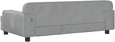 Софа для собак Festnight - м'яке ліжко-софа для маленьких собак, сірого кольору, 90 x 53 x 30 см, з антиковзким покриттям