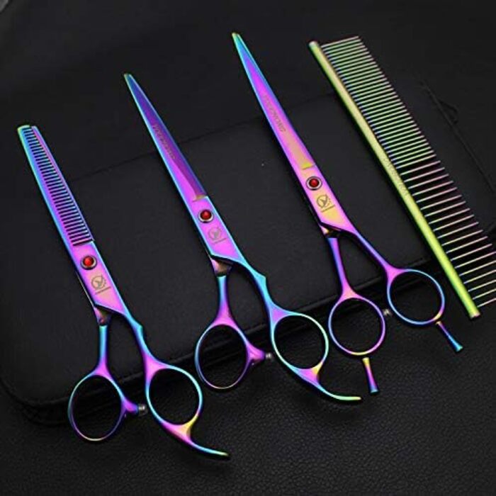 Набір професійних ножиць для грумінгу тварин: 3 шт. з нержавіючої сталі (7,0 дюймів)