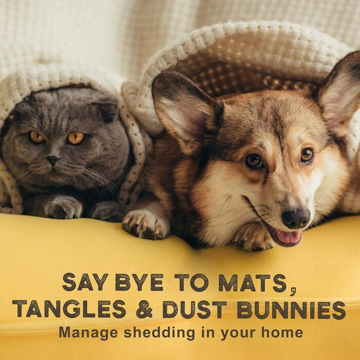 Рукавичка для видалення шерсті Pat Your Pet Tierhaarentferner - рукавичка для грумінгу котів, собак та коней, жовта