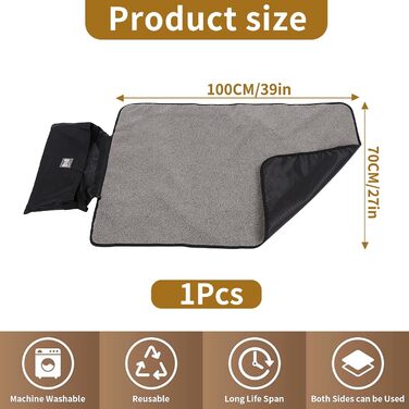 Водонепроникна ковдра для собак, туристична ковдра для собак, 100 x 70 см. Підходить для дому та відпочинку на природі