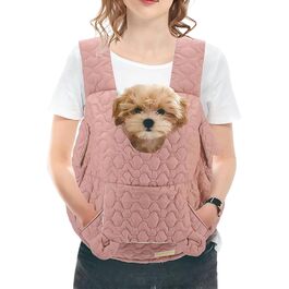 Рюкзак для собак і котів Godpqiui | Дихаючий, м'який, портативний, для малих собак, кошенят, цуценят, подорожей, кемпінгу, прогулянок, велосипеда, рожевий