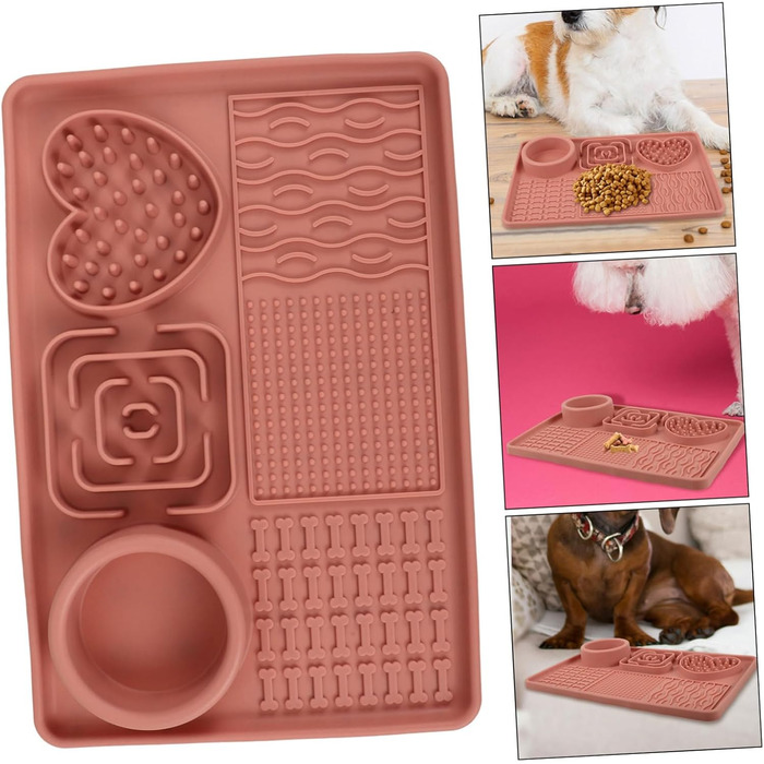 Килимок для повільного годування собак та котів BESPORTBLE з присосками, силікон