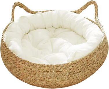 Кігтеточка-гніздо для котів Obelunrp, 43 см, кругленьке, з м'яким подушечком, стійке до подряпин, для дому, підходить для великих котів (середнього розміру)