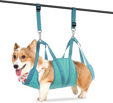 Гамак для грумінгу собак Qcwwy, професійний гамак для догляду за домашніми тваринами з триммером, ножицями та кусачками для нігтів, підходить для стрижки, грумінгу та миття собак (L)