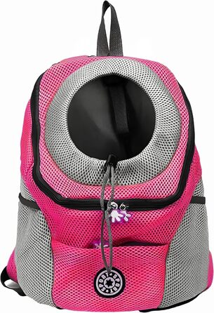 Рюкзак-переноска для собак і котів до 10 кг, рожевий: зручний для подорожей, прогулянок та хандерінгу