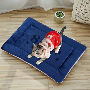 Персоналізована килимок для собак, індивідуальне собаче ліжко для вольєру, миється, килимок для сну домашніх тварин, подарунок для любителів собак і котів, 69x52 см, блакитний