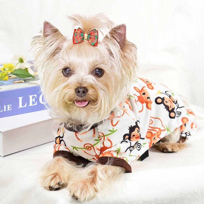 Піжама для собак Dosuyi: теплий та зручний комбінезон для цуценят та маленьких собак (мавпа, розмір S)