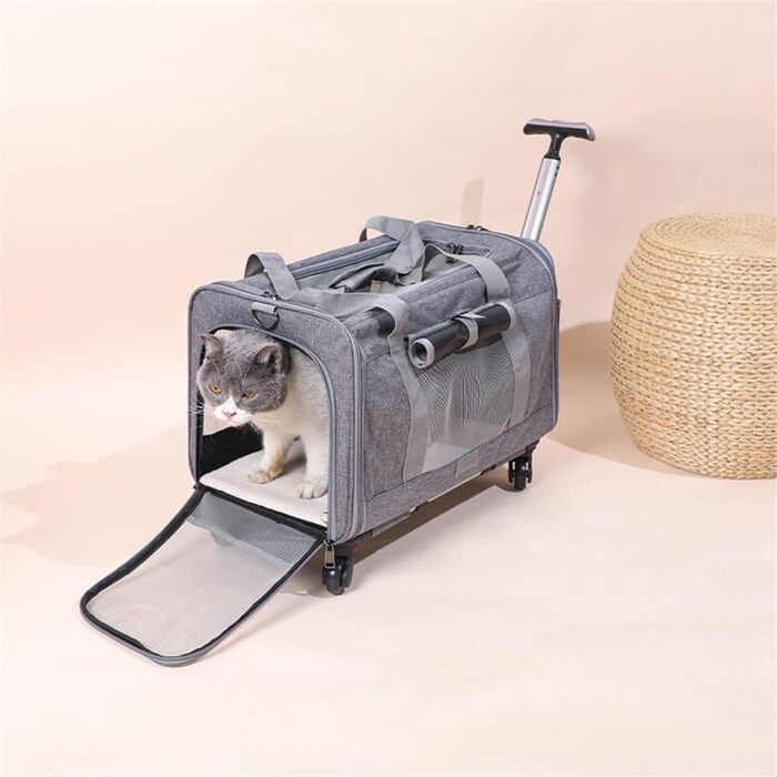 Складана переноска для собак та котів, 47x30x39 см, блакитна