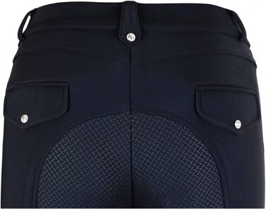 Лазура - жіночі зимові штани для верхової їзди Татьяна | Повний силіконовий наповнювач | Штани для верхової їзди з 2 бічними кишенями для телефону | Чорні або темно-сині штани для верхової їзди з повним наповнювачем | Верхова одяг розмір 34-46 42 Чорний