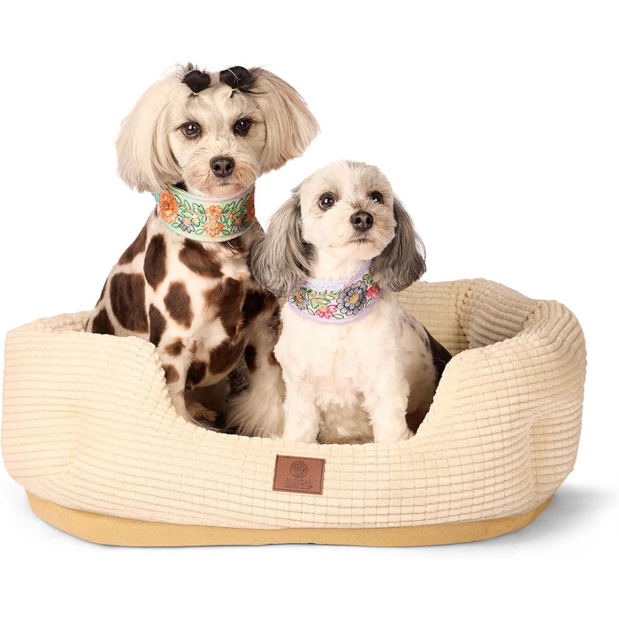 Лежак для собак AMERICAN KENNEL CLUB, м'який плюш, 66 см, нековзний, для середніх і великих порід, машинне прання